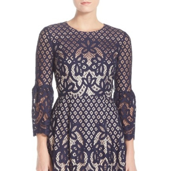 Eliza J Dresses & Skirts - New Eliza J Bell Sleeve Lace Fit & Flare Dress